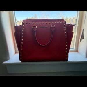 Michael Kors Orange Studded Bag